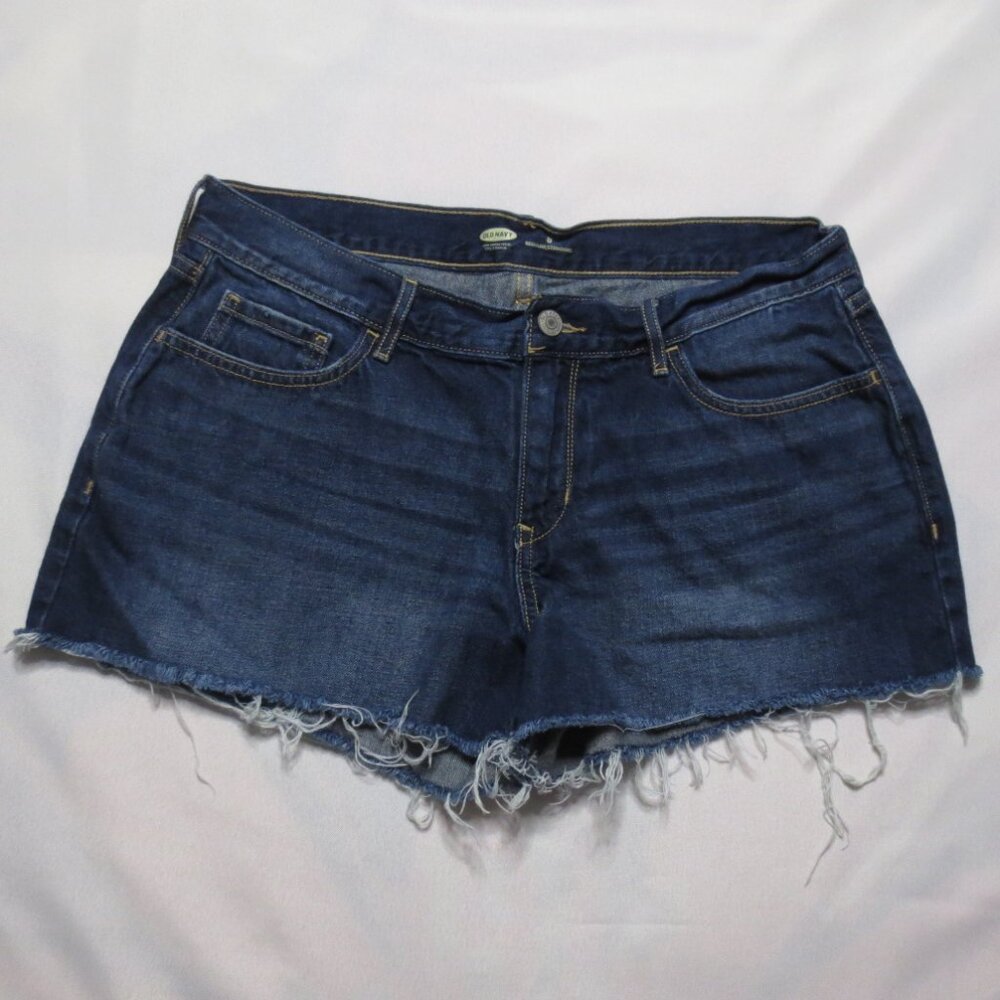 Women’s Dark Blue Denim Cutoff Shorts